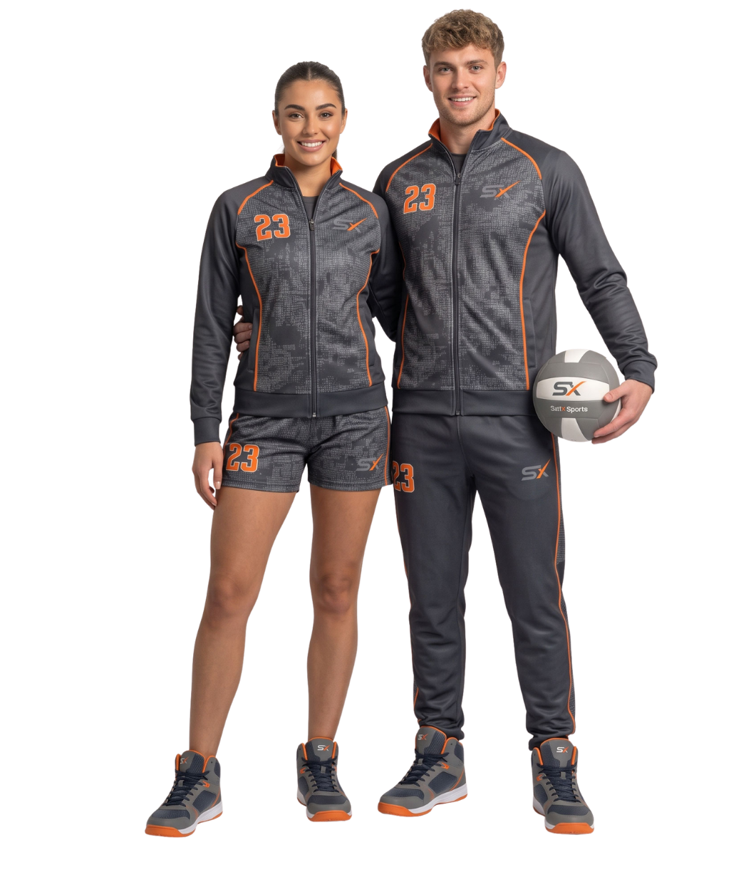 Models wearing custom sportswear by Suit X Sports